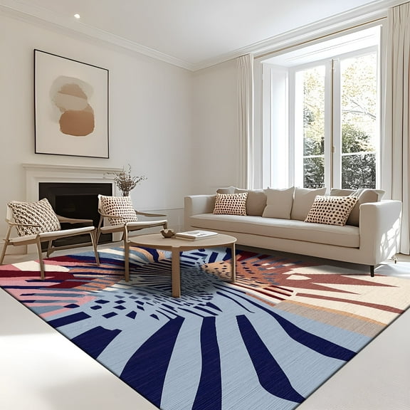 Pentantan 5'x7' Area Rugs for Living Room, Machine Washable Rug - Modern Soft Indoor Carpet, Low Pile for Bedroom, Dining Room, Playroom, Office