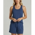 thumbnail image 3 of Real Essentials 4 Piece: Women's Super-Soft Tank Top and Short Pajama Set - Loungewear Sleepwear (Available in Plus Size), 3 of 7