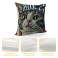 thumbnail image 4 of SHANXI Patriotic Cat Decorative Throw Pillow Cover Patio Outdoor Pillowcase, USA Liberty Stars Stripes 12x12in, 4 of 5