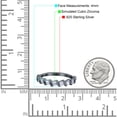 thumbnail image 4 of Rose Tone, Simulated Cubic Zirconia Size-5 Half Eternity Rope Ring Wedding Engagement Band Baguette Shape 925 Sterling Silver, 4 of 7