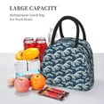 thumbnail image 6 of Haiem A Japanese Great Wave Printed Lunch Bag Women, Lunch Box Lunch Bag for Women, Small Leakproof Cute Lunch Tote Large Capacity Reusable Insulated Cooler Lunch Container, 6 of 6