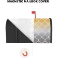 thumbnail image 5 of Yellow Gray Ombre Morocco Pattern Mailbox Covers Magnetic Standard Size 18.5"x21.7", Modern Moroccan Geometry Mailbox Cover Holiday Mail Box Cover Mailbox Decorations for Outside Garden Yard, 5 of 6