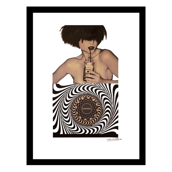 Fashion Model Vintage Framed Print