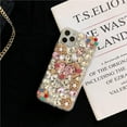 thumbnail image 4 of case for iPhone 13 Pro Max Bling Glitter Case,Luxury Bling Diamond Rhinestone Gemstone 3D Love Heart and Flower Gemstone Soft TPU Back Cover Case for Women Girls with iPhone 13 Pro Max 6.7", 4 of 12