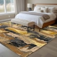 thumbnail image 5 of 5x8 Washable Area Rug, Gray Yellow Non-Slip Large Rectangle Rug for Living Room Dining Room, Abstract Modern Retro Polypropylene Pigment Taxture Indoor Floor Mat for Home Decor, 5 of 9