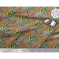 thumbnail image 2 of Soimoi Brown Heavy Canvas Fabric Colorful Butterfly Print Fabric by Yard 58 Inch Wide, 2 of 3