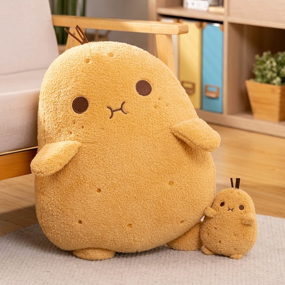 Cute Potato Plush Toy, Soft Food Stuffed Pillow, 5.9 Inch Funny Potato Cushion, Novelty Vegetable Doll for Home Decor, Easter Basket Stuffers, Birthday Gag Gift