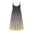 thumbnail image 5 of ATOYSOY Women's Casual Relaxed Spaghetti Strap Nighdress Knee Length A Line Dress Flowy Gradient Sleeveless Tiered Scoop Neck Summer Saving Beach Sundress for Girls Black L, 5 of 5
