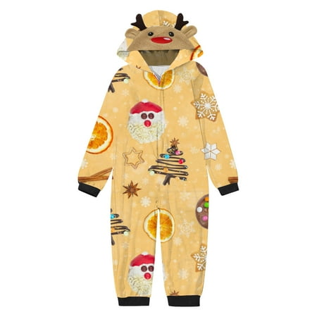 

Baberdicy Family Christmas Pajamas Matching Sets Christmas with Deer Head Santa Chocolate Christmas Tree Orange Slice Print Parent Child Set ( Children s ) Christmas Pajamas Yellow: Kids