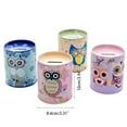 thumbnail image 3 of Creative Vintage Tinplate Cylinder Piggy Cartoon Colorful Geometric Owl, 3 of 7