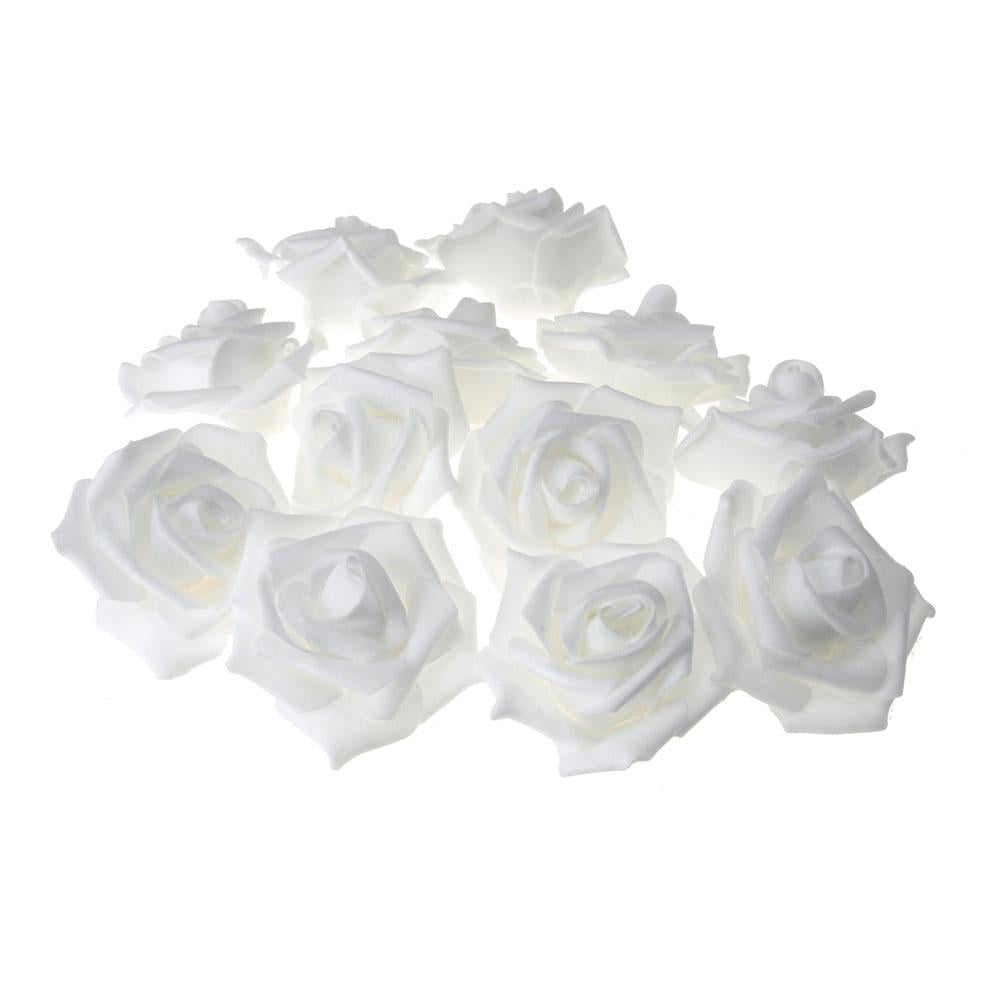 WHITE Rose Buds Bouquet Artificial Foam Flower 5501WT 
