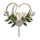 thumbnail image 1 of Adorno para tarta de boda, tema rústico para despedida de soltera, decoración de fiesta de cumpleaños, personalizado en forma de corazón, de madera, 1 of 5
