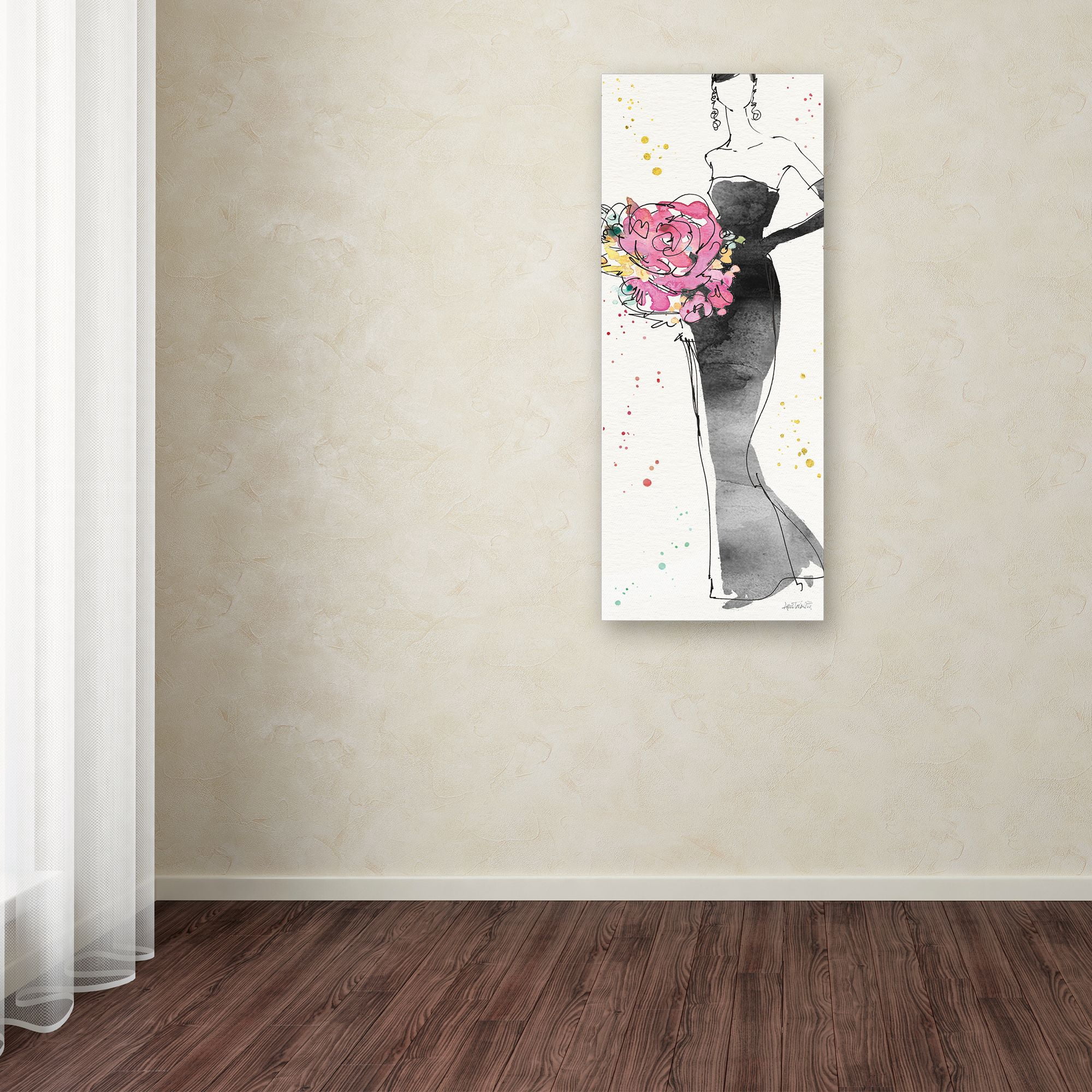 Trademark Fine Art 'Floral Fashion III' Canvas Art by Anne Tavoletti