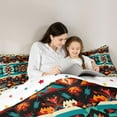 thumbnail image 5 of Homewish Boho Flower 3-Piece Full Size Comforter Sets For Boys Girls,Tribal Aztec Bedding Comforter Set,Bohemian Hippie Theme Lightweight Bedding Sets,Super Cozy Room Decor,Reversible, 5 of 8