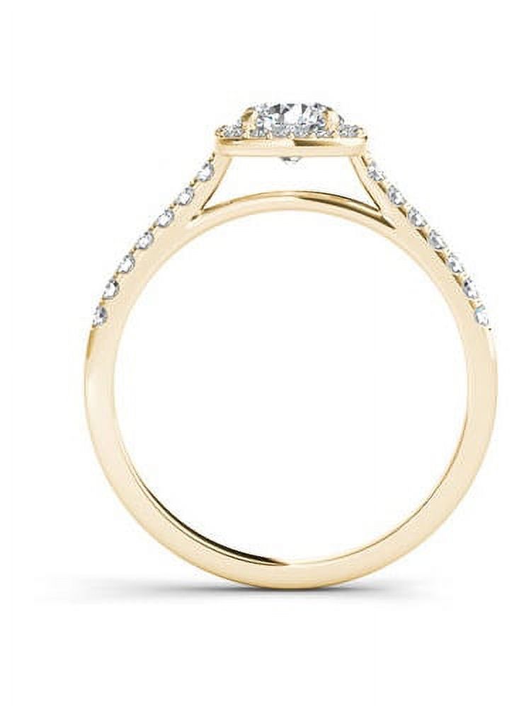1 Carat T.W. Diamond Single Halo 14kt Yellow Gold Engagement Ring