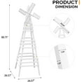 thumbnail image 3 of Wooden Windmill, Weather-Proof Wind Spinner, Outdoor Wind Mill for Garden Lawn Patio Decoration (White, Large), 3 of 14