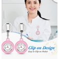 thumbnail image 2 of SHAR 4 Pieces Nurse Watch Pocket Watch Doctor Pocket Watch Student Examination Form Is Retractable (Pink), 2 of 5