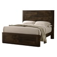 thumbnail image 4 of Benjara Transitional Style Wooden Eastern King Bed with Paneled Headboard-Brown, 4 of 7