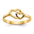 thumbnail image 1 of 14K Yellow Gold Children's Heart Ring, 1 of 2