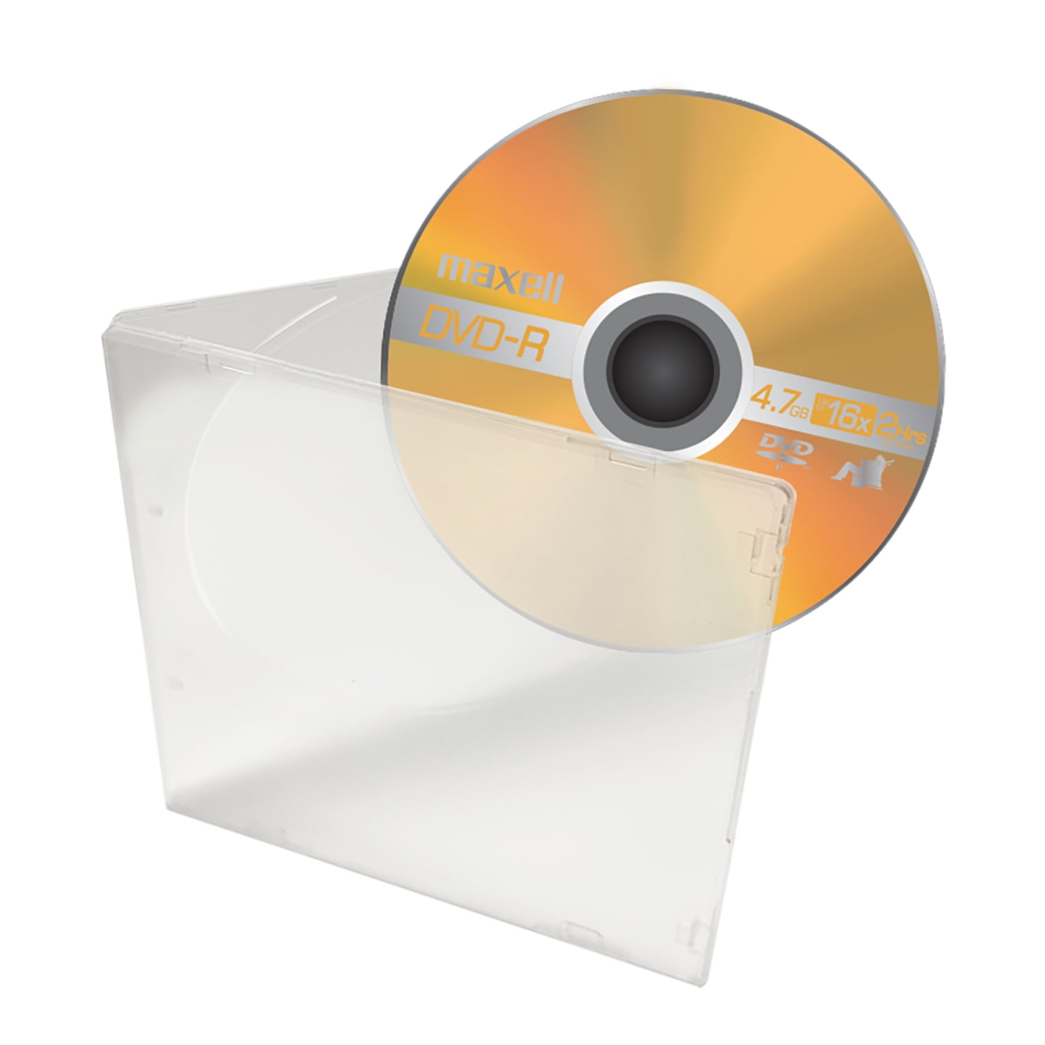 Maxell 40-Pack CD-DVD Slimline Jewel Cases, Clear