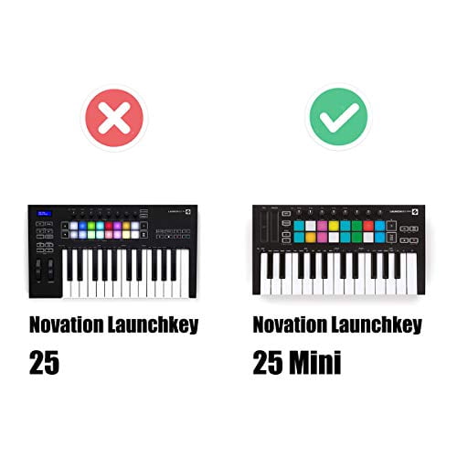 Hard Travel Case for Novation Launchkey Mini MKII USB Keyboard Controller by co2CREA