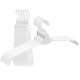 thumbnail image 1 of Perchas de plástico plegables para ropa, antiestiradas, con un solo toque, fáciles de colgar o quitar, sin espacio para collares elásticos, paquete de 10 (blanco), 1 of 5