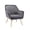Dark Grey, variant on Porthos Home Hania Dining Chair, Velvet Upholstery, Gold Chrome Legs