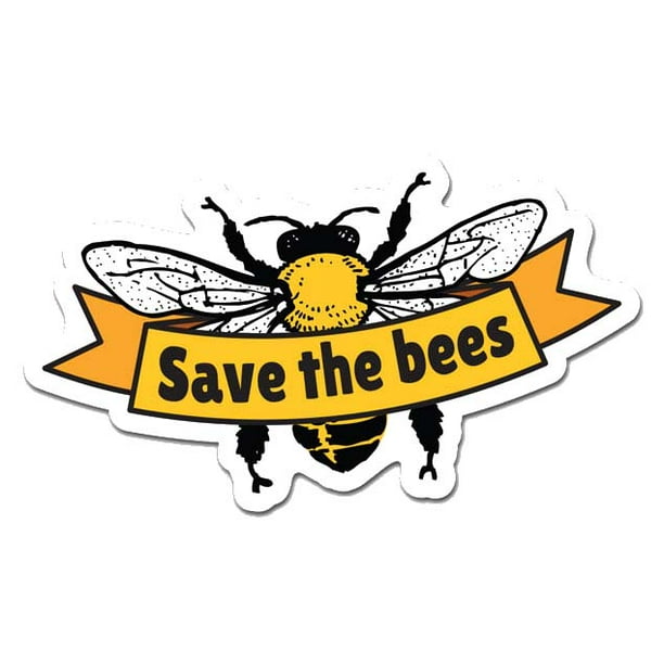 Save The Bees 12" 24" 36" 48" Peel And Stick Wall Art Removable