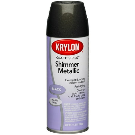 Shimmer Metallic Spray Paint 12oz-Black Shimmer