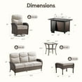 thumbnail image 4 of Bellefurn Luxury 7-Piece Patio Furniture Set with Fire Pit Table,Outdoor Swivel Rocker Patio Chairs with 6-inch Thick Cushion,Outdoor Couch,Ottomans,Outdoor Conversation Set for Porch,Deck,Yard, 4 of 13