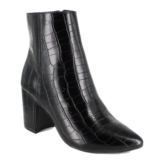 Esprit Womens Danni Faux Leather Pointed Toe Booties Black 10 Medium (B,M)