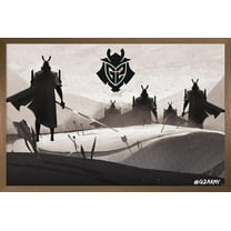 G2 Esports - Samurai Wall Poster, 14.725" x 22.375" Framed