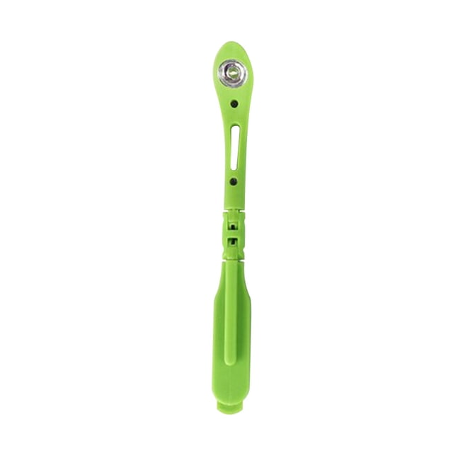 Reading Light 90° Foldable LED Reading Light Night Lamp Portable Plastic Studying Book Clip Light Folder, Green