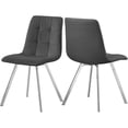 thumbnail image 1 of Meridian Furniture Annie Gray Velvet Dining Chair (Set of 2), 1 of 7