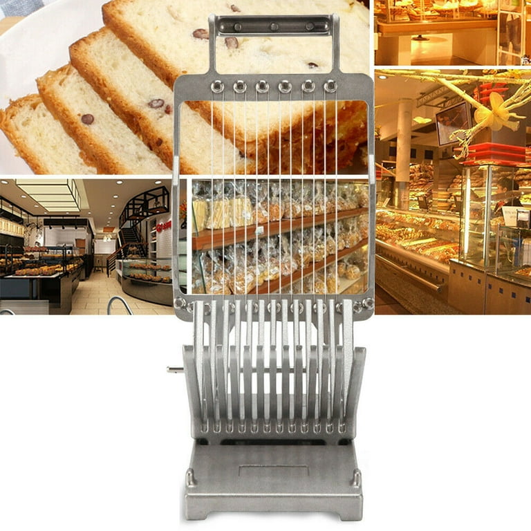 VEVOR Commercial Toast Bread Slicer 12mm Thickness, Electric Bread Cutting  Machine 31 Pcs, Commercial Bakery Bread Slicer,110V Toast Cutter Cutting
