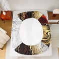 thumbnail image 5 of jejeloiu Abstract Fulid Art Twin Sheet Sets,Marble Desgin Twin Fitted Sheet,Gold Glitter Print Flat Sheet For Adults,Breathable Home Decor,3-Piece, 5 of 7