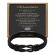 thumbnail image 1 of Fiudx Pulsera de Cuero y Acero Inoxidable para Hombre, Diseño de Nudo Que Simboliza El Amor, Material Suave y Cómodo, Cierre Magnético, Caja de Regalo con Significado, Ajustable de 19 a 23 Cm, Ideal, 1 of 1