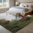 thumbnail image 4 of Large Area Rugs for Living Room Bedroom, Vintage Pine Cones 5'x8' Rug Washable Carpet Runner Indoor Outdoor, Retro Botanical Watercolor Wooden Non Slip Floor Mats Rug for Kitchen, Bathroom, 4 of 8