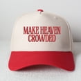 thumbnail image 4 of MAKE HEAVEN CROWDED Embroidered Trucker Hat - Women's Fashion Adjustable Snapback Cap, Stylish Cross-border Design, 4 of 9