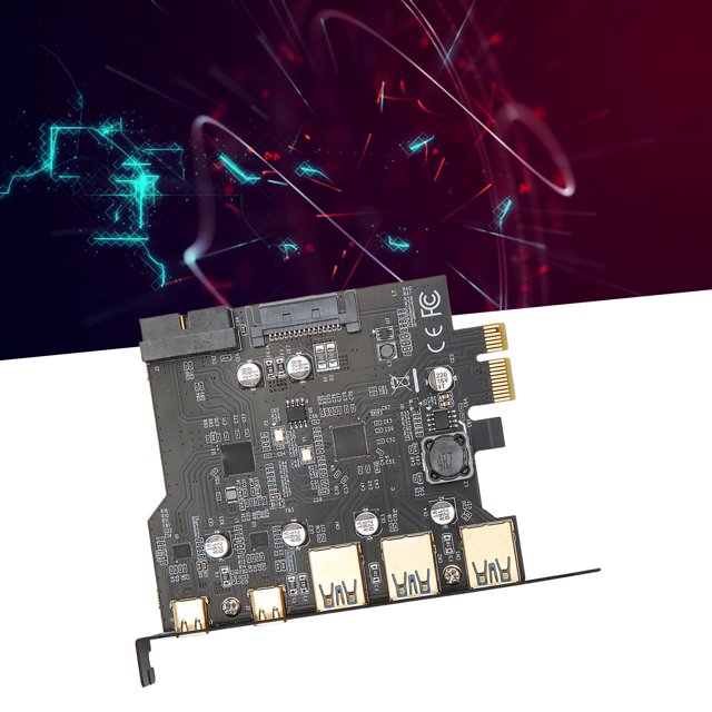 PCIE To USB 3.0 Expansion Card, Stability 3xUSB3.0 2xType C PCIE 1X To USB Expansion Card For PC