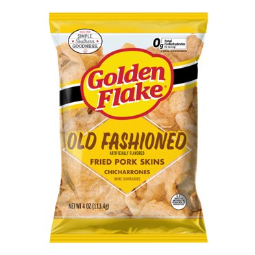 Golden Flake Utz BBQ Pork Rinds - 4 Pack Of 4oz Bags, Keto Friendly, Crispy Chicharrones