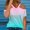 Pink, variant on YHAJDS Women's Summer Tops Off Shoulder V Neck Gradient Print Short Sleeve Casual Blouse