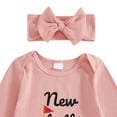 thumbnail image 4 of Staki Baby Girls' Footies & Rompers Baby Girl Clothes Baby Girl One Piece Romper Fall Winter Long Sleeve Sets Cute Infant Outfits(Pink,3-6 Months), 4 of 6