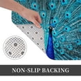 thumbnail image 6 of Pofeuu Beautiful Blue Peacock Print Flannel Doormats Rug16"x24"Rug Washable Doormats Indoor Outdoor Rugs for Layered Front Door Mats, Porch, Kitchen, Entryway, 6 of 7