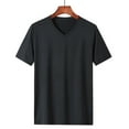 thumbnail image 2 of BOBOGOJP T-Shirts à Manches Courtes pour Hommes T-Shirts à Manches Courtes Col Rond Confortables (Noir,TG), 2 of 3