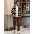 thumbnail image 4 of COOFANDY Men's Flannel Shirts Casual Button Down Plaid Shirt Jacket Long Sleeve Fleece Shacket with Pockets, 4 of 6