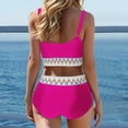 thumbnail image 3 of iTNHFP Bikini Swimsuits Women's High Waisted Bikini Sets Two Piece High Cut Bathing Suits Athletic Color Block Swimsuits, 3 of 5