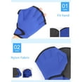 thumbnail image 5 of 1 Pair Swimming Webbed Gloves Diving Gloves Training Gloves Aquatic Fitness Paddles Water Resistance Diving Hand Web for Men, Women, Scuba Diving, Snorkeling, Spear Fishing, 5 of 7