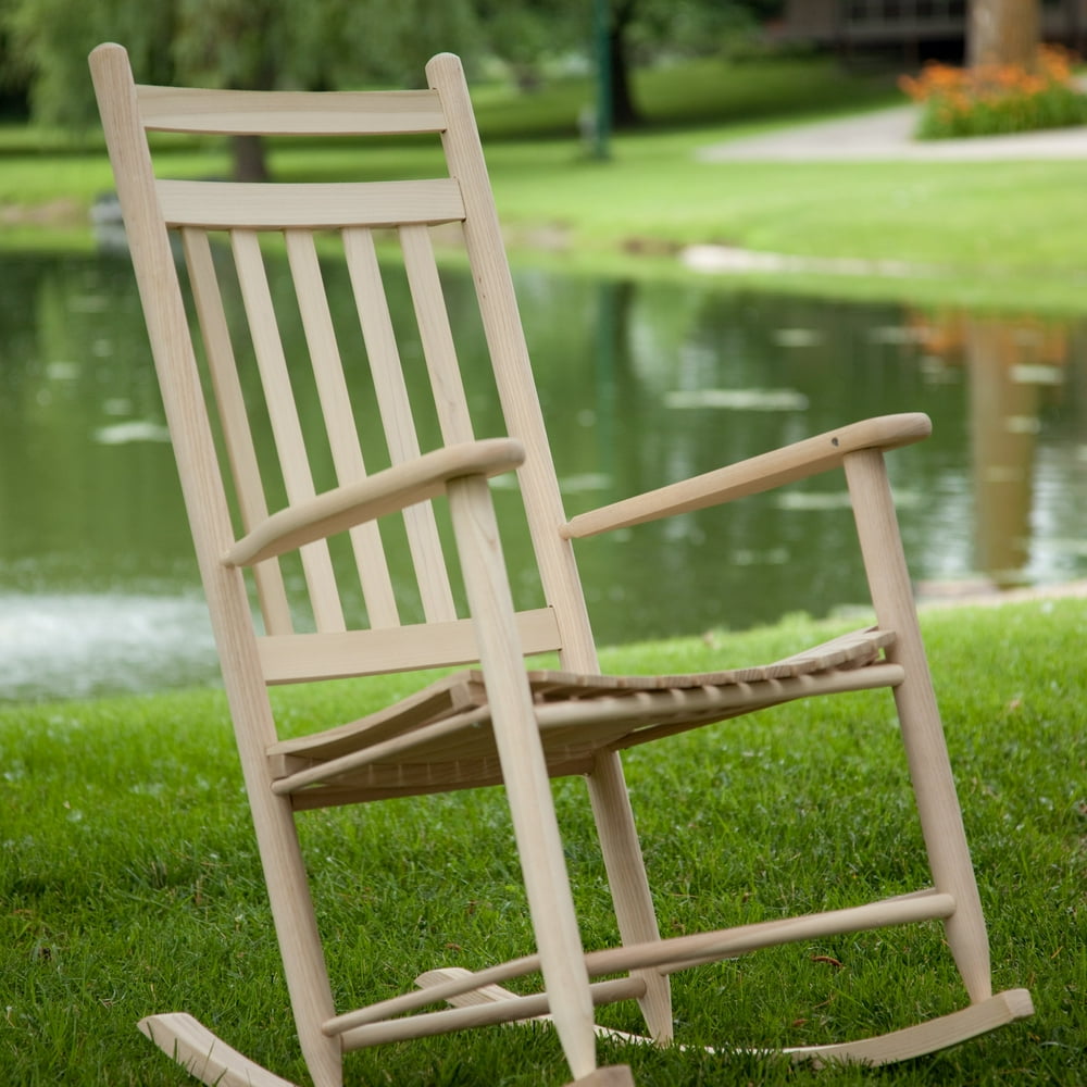 Dixie Seating Indoor/Outdoor Slat Rocking Chair - Unfinished - Walmart