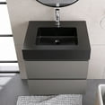 thumbnail image 3 of JimsMaison 24"/30"/36" Wall-Mounted Bathroom Vanity Set with Black Integrated Quartz Sand Sink 24" x 18" - Painted - Grey, 3 of 5